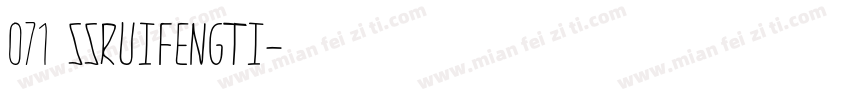 071 SSRuiFengTi字体转换